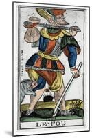 Tarot Card of the Fool, Jergot Tarot, 17th Century-null-Mounted Giclee Print