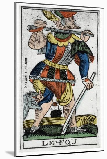 Tarot Card of the Fool, Jergot Tarot, 17th Century-null-Mounted Giclee Print