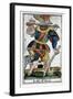 Tarot Card of the Fool, Jergot Tarot, 17th Century-null-Framed Giclee Print