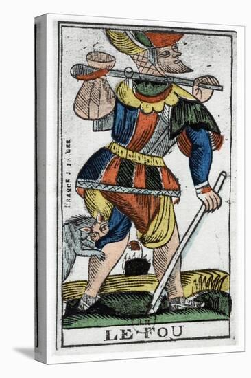 Tarot Card of the Fool, Jergot Tarot, 17th Century-null-Stretched Canvas