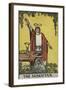 Tarot Card With a Magician Holding an Object Wearing a Red Robe, Before a Table With a Sword-Arthur Edward Waite-Framed Giclee Print