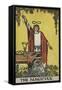 Tarot Card With a Magician Holding an Object Wearing a Red Robe, Before a Table With a Sword-Arthur Edward Waite-Framed Stretched Canvas