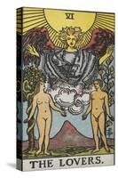 Tarot Card With a Nude Man and Woman-Arthur Edward Waite-Stretched Canvas