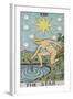 Tarot Card With a Nude Woman by a Lake With Vessels Of Water. Stars Shine Overhead-Arthur Edward Waite-Framed Giclee Print