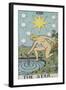 Tarot Card With a Nude Woman by a Lake With Vessels Of Water. Stars Shine Overhead-Arthur Edward Waite-Framed Giclee Print