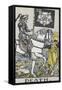 Tarot Card With Death Wearing Armor-Arthur Edward Waite-Framed Stretched Canvas