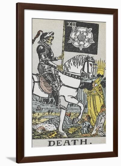 Tarot Card With Death Wearing Armor-Arthur Edward Waite-Framed Giclee Print