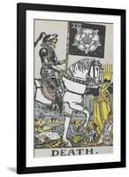 Tarot Card With Death Wearing Armor-Arthur Edward Waite-Framed Giclee Print