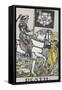 Tarot Card With Death Wearing Armor-Arthur Edward Waite-Framed Stretched Canvas