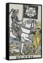 Tarot Card With Death Wearing Armor-Arthur Edward Waite-Framed Stretched Canvas