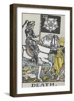 Tarot Card With Death Wearing Armor-Arthur Edward Waite-Framed Giclee Print