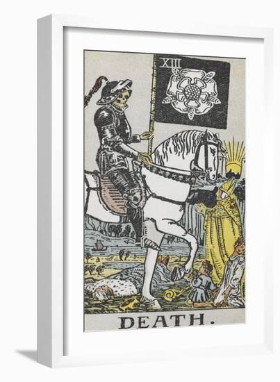 Tarot Card With Death Wearing Armor-Arthur Edward Waite-Framed Giclee Print