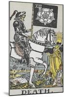 Tarot Card With Death Wearing Armor-Arthur Edward Waite-Mounted Giclee Print