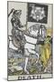 Tarot Card With Death Wearing Armor-Arthur Edward Waite-Mounted Giclee Print