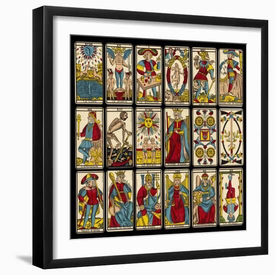 Tarot Selection from the Traditional Marseille Pack-null-Framed Photographic Print