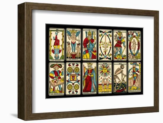 Tarot Selection from the Traditional Marseille Pack-null-Framed Photographic Print