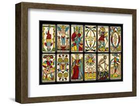 Tarot Selection from the Traditional Marseille Pack-null-Framed Photographic Print