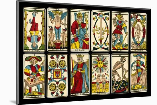 Tarot Selection from the Traditional Marseille Pack-null-Mounted Photographic Print