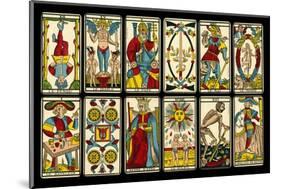 Tarot Selection from the Traditional Marseille Pack-null-Mounted Photographic Print