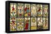 Tarot Selection from the Traditional Marseille Pack-null-Framed Stretched Canvas