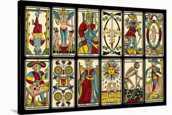 Tarot Selection from the Traditional Marseille Pack-null-Stretched Canvas
