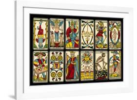 Tarot Selection from the Traditional Marseille Pack-null-Framed Photographic Print