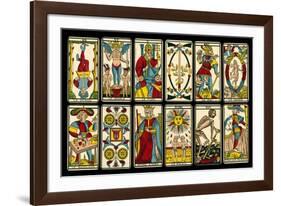 Tarot Selection from the Traditional Marseille Pack-null-Framed Photographic Print