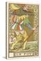 Tarot: The Fool-Oswald Wirth-Stretched Canvas