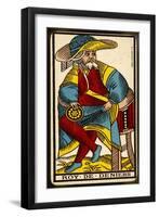 Tarot: The King of Coins-null-Framed Art Print