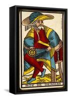 Tarot: The King of Coins-null-Framed Stretched Canvas