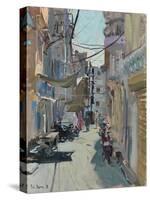 Tarpaulin Shade, back Street, Udaipur, 2013-Peter Brown-Stretched Canvas