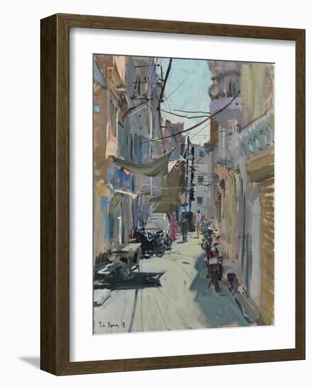 Tarpaulin Shade, back Street, Udaipur, 2013-Peter Brown-Framed Giclee Print