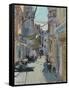 Tarpaulin Shade, back Street, Udaipur, 2013-Peter Brown-Framed Stretched Canvas
