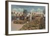 Tarpon Springs, FL - Scene of Sponge Exchange-Lantern Press-Framed Art Print