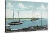 Tarpon Springs, Florida - Anclote River Scene-Lantern Press-Stretched Canvas