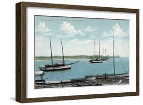 Tarpon Springs, Florida - Anclote River Scene-Lantern Press-Framed Art Print