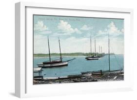 Tarpon Springs, Florida - Anclote River Scene-Lantern Press-Framed Art Print