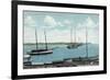 Tarpon Springs, Florida - Anclote River Scene-Lantern Press-Framed Premium Giclee Print