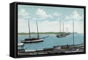 Tarpon Springs, Florida - Anclote River Scene-Lantern Press-Framed Stretched Canvas