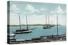 Tarpon Springs, Florida - Anclote River Scene-Lantern Press-Stretched Canvas