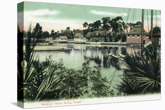 Tarpon Springs, Florida - View from the Water-Lantern Press-Stretched Canvas