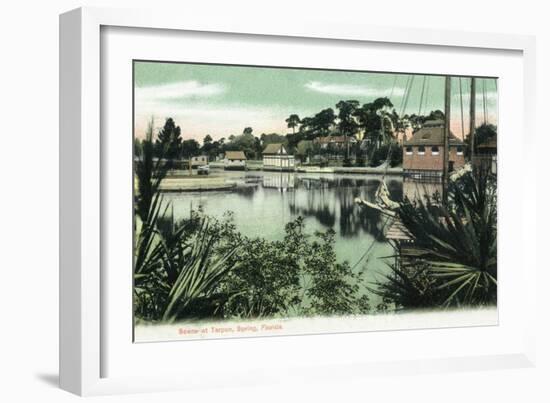 Tarpon Springs, Florida - View from the Water-Lantern Press-Framed Art Print