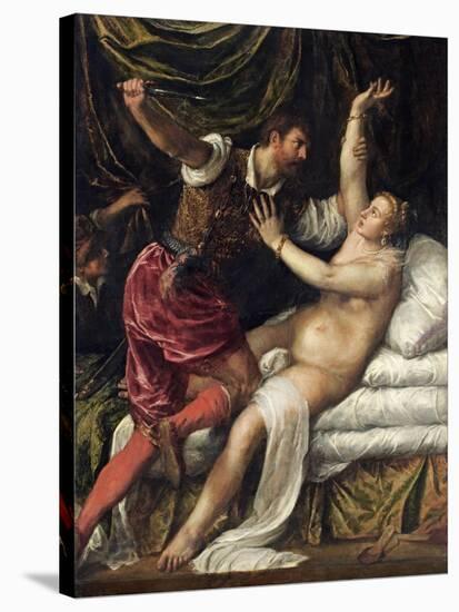 Tarquin and Lucretia, C.1568-76-Titian (Tiziano Vecelli)-Stretched Canvas
