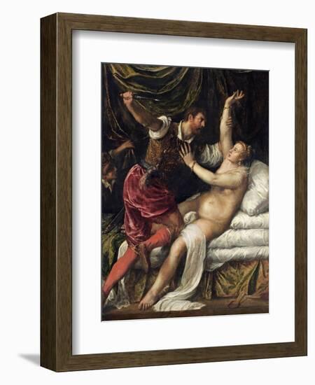 Tarquin and Lucretia, C.1568-76-Titian (Tiziano Vecelli)-Framed Giclee Print