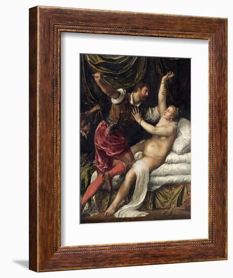 Tarquin and Lucretia, C.1568-76-Titian (Tiziano Vecelli)-Framed Giclee Print