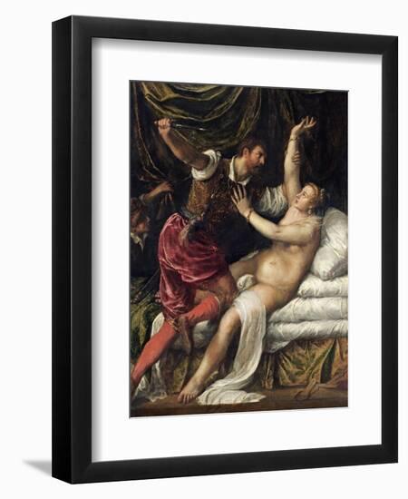 Tarquin and Lucretia, C.1568-76-Titian (Tiziano Vecelli)-Framed Giclee Print