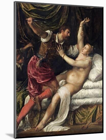 Tarquin and Lucretia, C.1568-76-Titian (Tiziano Vecelli)-Mounted Giclee Print