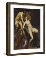 Tarquin and Lucretia, C.1578-80-Jacopo Robusti Tintoretto-Framed Giclee Print