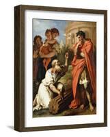 Tarquin the Elder Consulting Attius Navius, C.1690-Sebastiano Ricci-Framed Giclee Print