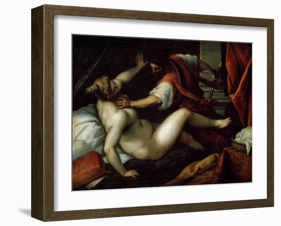 Tarquinius and Lucretia, 16th or Early 17th Century-Jacopo Palma-Framed Giclee Print